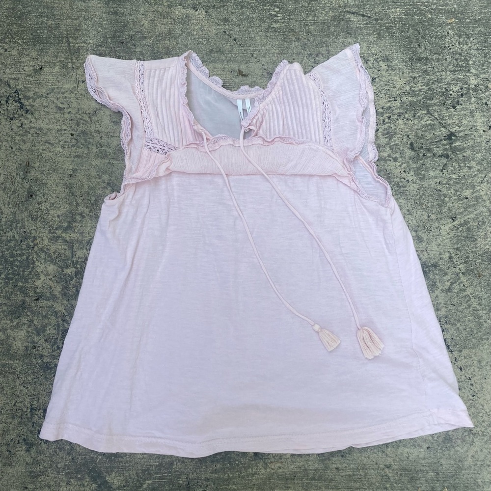 Anthropologie baby pink top